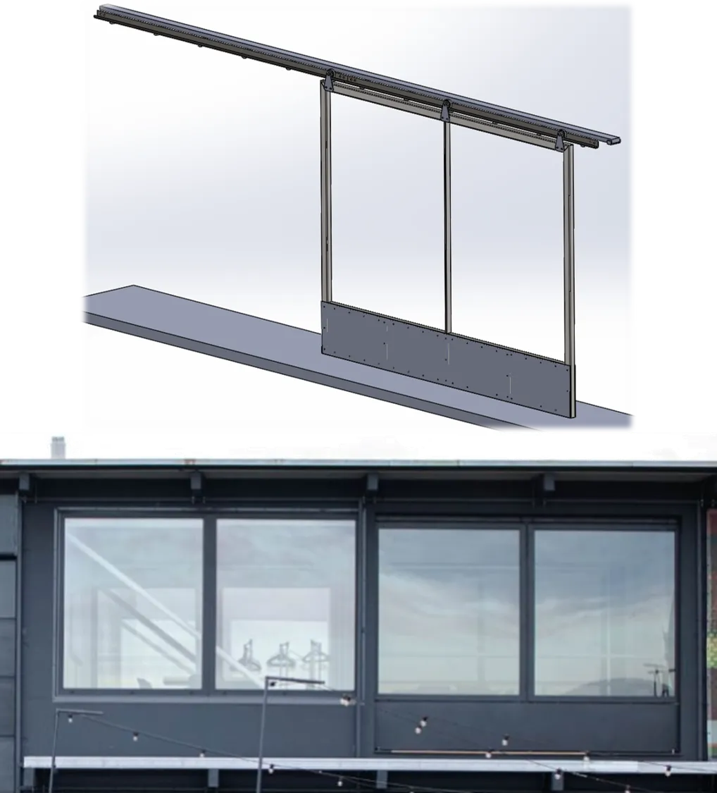 Building entrance (balcony) door for 1st (2nd) floor