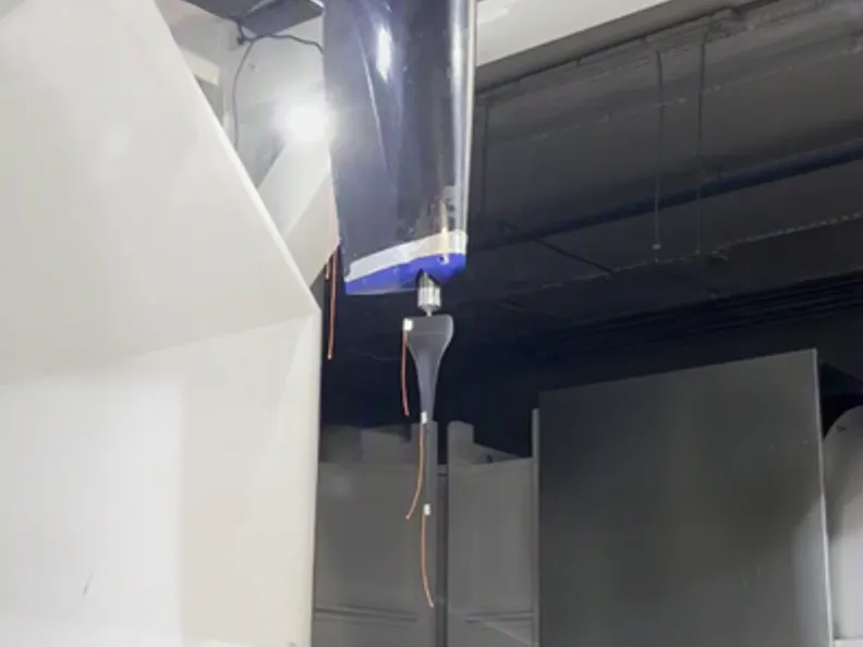 Ram air turbine blade — wind tunnel test setup